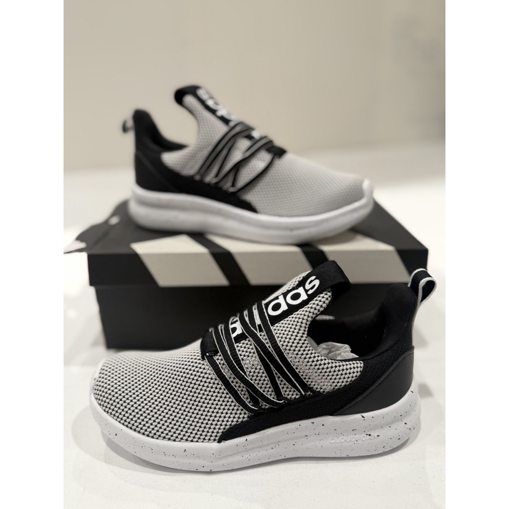 ADIDAS Lite Racer Adapt 7.0 K Kids Slip-On Mesh Sneakers White/Black US 3 unisex